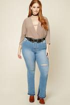 Forever21 Plus Size Mid-rise Flared Jeans
