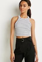 Forever21 Striped Waffle Knit Top