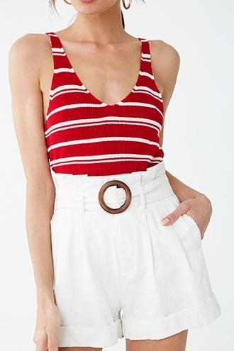 Forever21 Striped Sweater Tank Top