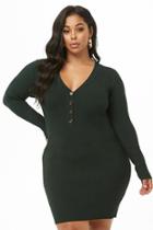 Forever21 Plus Size Ribbed Henley Dress