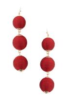 Forever21 Tiered Fabric Bauble Earrings