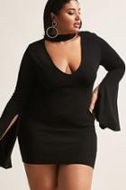 Forever21 Plus Size Ribbed V-cutout Dress