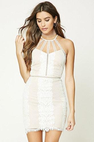 Forever21 Lace Overlay Mini Dress