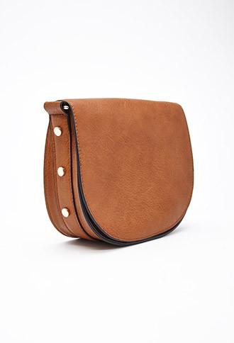 Forever21 Studded Faux Leather Crossbody (tan)