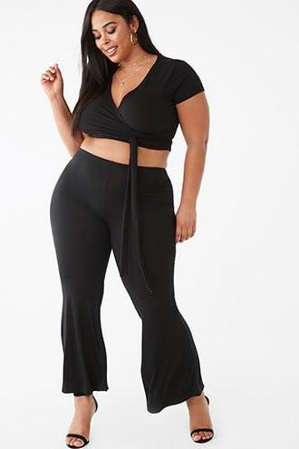 Forever21 Plus Size Wrap Top & Pants Set