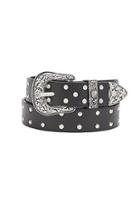 Forever21 Studded Etched Buckle Belt