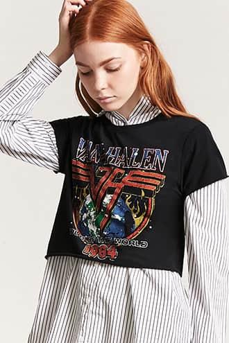 Forever21 Van Halen Crop Tour Tee