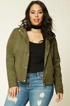 Forever21 Plus Size Hooded Utility Jacket