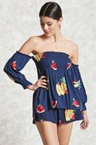 Forever21 Off-the-shoulder Fruit Top