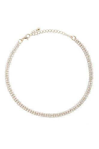 Forever21 Rhinestone Box-chain Choker