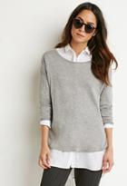 Forever21 Heathered Drop-sleeve Sweater