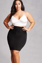 Forever21 Plus Size Lace-up Pencil Skirt