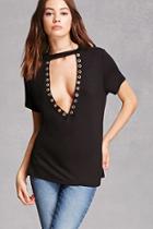 Forever21 Plunging Grommet Tee