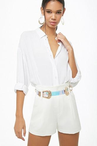 Forever21 Iridescent Double Buckle Belt