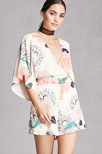 Forever21 Selfie Leslie Surplice Romper