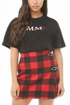 Forever21 Plaid Dual-strap Skirt
