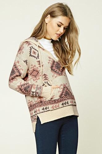 Forever21 Tribal Print Woolen Sweater