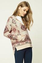 Forever21 Tribal Print Woolen Sweater