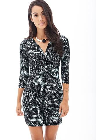 Forever21 Knot-front Dotted Dress