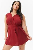 Forever21 Plus Size Surplice Belted Dress