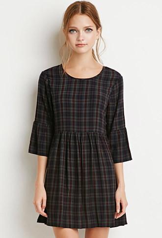 Forever21 Plaid Babydoll Dress