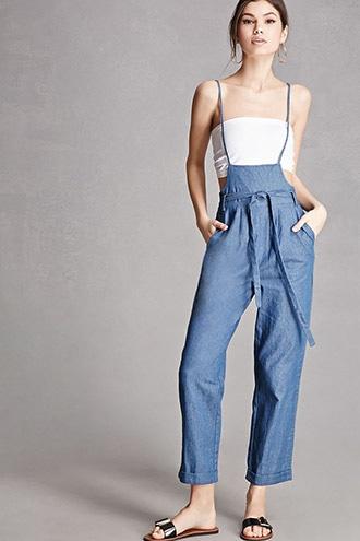 Forever21 English Factory Denim Overalls