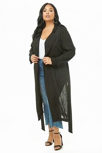 Forever21 Plus Size Embroidered Duster Jacket