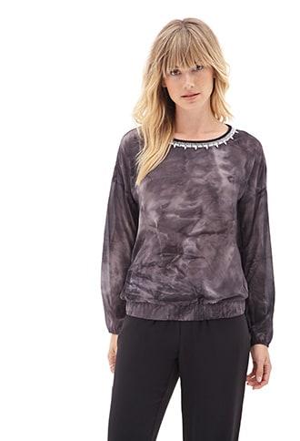 Forever21 Contemporary Surrealist Tie-dye Top