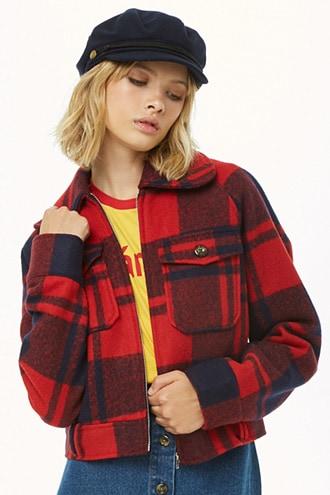 Forever21 Brushed Plaid Jacket