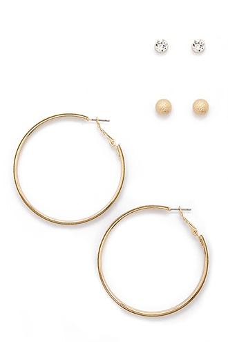 Forever21 Rhinestone Shimmer Earring Set