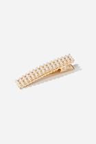 Forever21 Faux Pearl-embellished Gator Hair Clip
