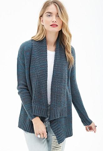 Forever21 Contemporary Marled Shawl Collar Cardigan