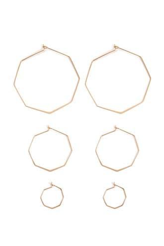 Forever21 Octagon Wire Hoop Earrings