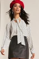 Forever21 Crepe Polka Dot Shirt