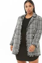 Forever21 Plus Size Faux Pearl Tweed Coat
