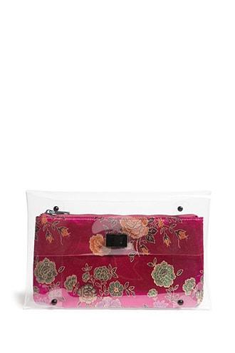 Forever21 Clear Turn Lock Clutch & Pouch