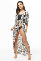 Forever21 Leopard Print Swim Cover-up Wrap Dress