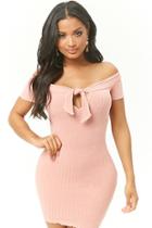 Forever21 Ribbed Knit Off-the-shoulder Dress