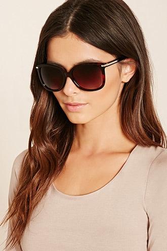 Forever21 Metal Accent Square Sunglasses