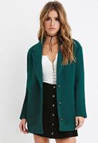 Forever21 Women's  Textured Boxy Coat (green)