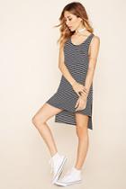 Forever21 Women's  Stripe High-low Tunic