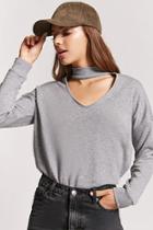 Forever21 Cutout French Terry Pullover