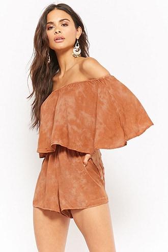 Forever21 Layered Cloud Wash Romper
