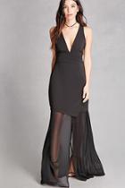 Forever21 Mesh-layered Maxi Dress