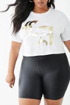 Forever21 Plus Size La Graphic Cropped Tee