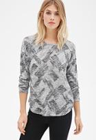 Forever21 Contemporary Abstract Brushstroke Sweater