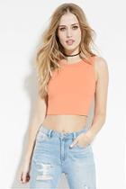 Forever21 Women's  Round-neck Crop Top