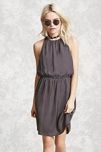 Forever21 Satin Back-slit Mini Dress