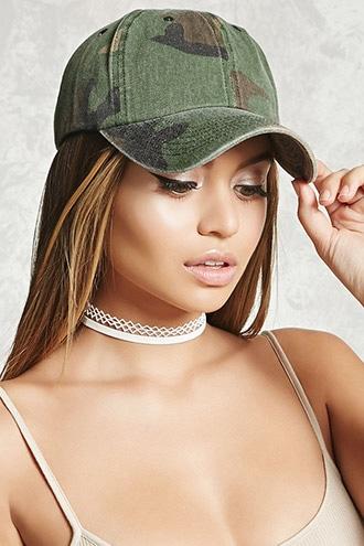 Forever21 Camo Print Baseball Cap