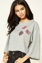 Forever21 Women's  London Patch Graphic Pullover